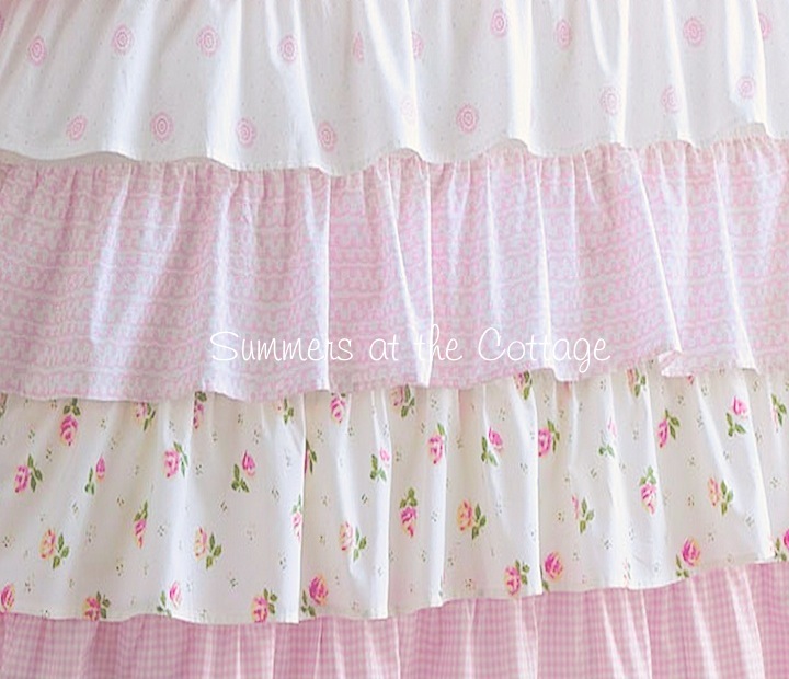 Spring Loaded Curtain Rods French Ruffle Shower Curtain