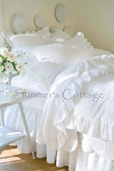 Rachel Ashwell White Ruffle Sheet Set