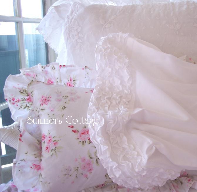 Dreamy White Ruffles Sheets