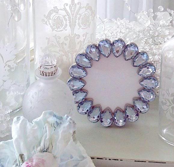 Shabby Chic Blue Jeweled Frame