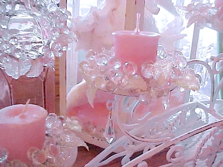 Candle Wreath Crystal Beaded 