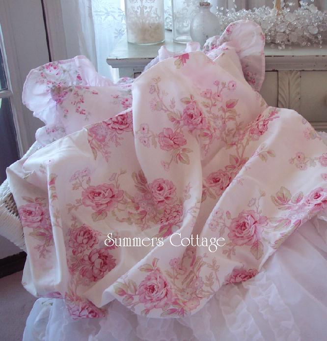 Queen Pink Roses Sheets