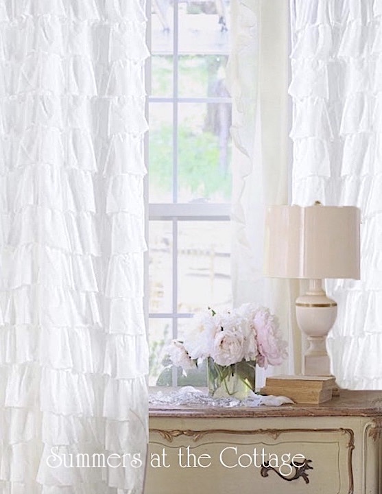 Dreamy White Ruffle Curtain