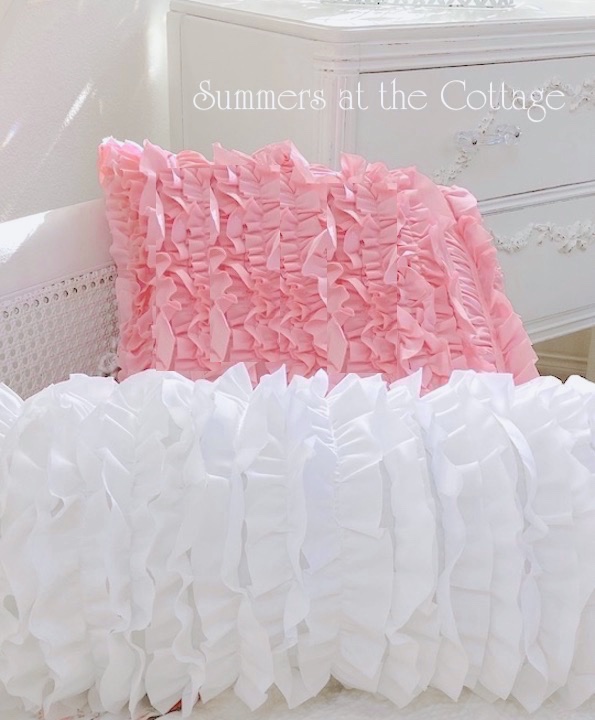 Baby Pink Ruffles Pillow